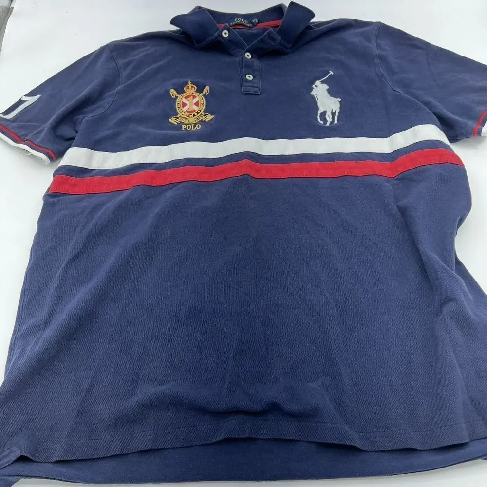 Polo Ralph Lauren Short Sleeve Big Pony Classic Fit Polo Emblem Men’s XL FLAW